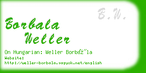 borbala weller business card